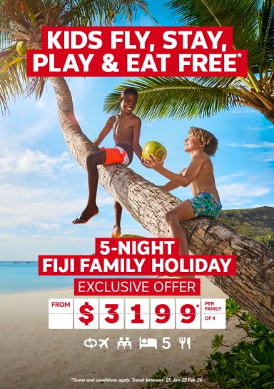 Fiji Kids Fly Free Holiday