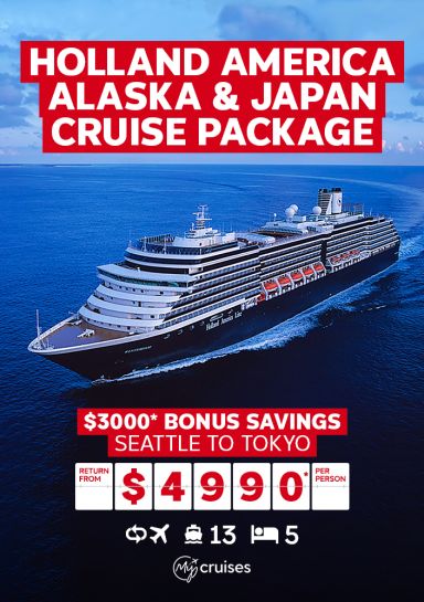 holland america alaska and japan cruise package