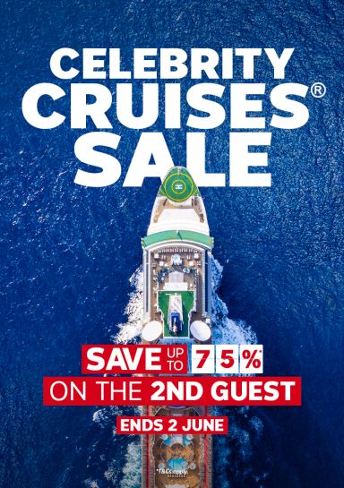 Celebrity cruises sale. Save up to 75%* on the 2nd guest