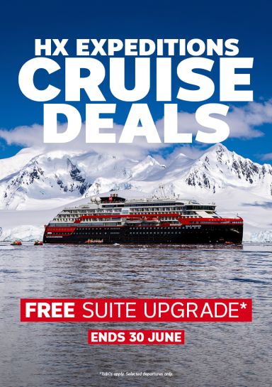 HX Expeditions Cruise Deals. Free suite upgrade* Ends 30 June