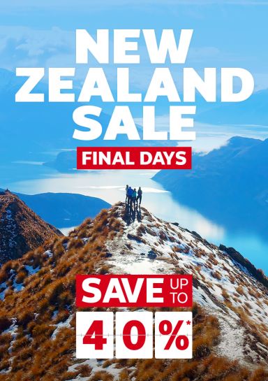New Zealand sale - final days. Save up to 40%*