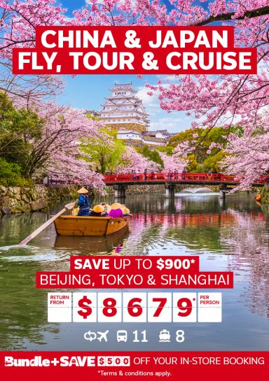 china & japan fly tour and cruise