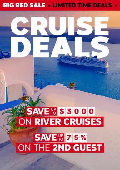Cruise deals. Save up to $3000* on river cruises, save up to 75%* on the 2nd guest