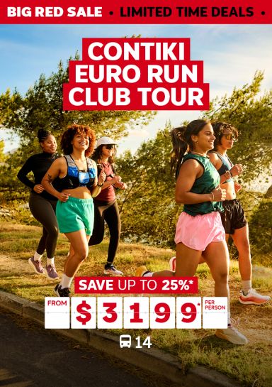 Contiki Euro Run Club Tour. Save up to 25%* from $3199* per person
