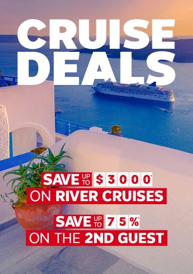 Cruise deals. Save up to $3000* on river cruises, save up to 75%* on the 2nd guest