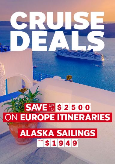Cruise deals. Save up to $2500* on Europe Itineraries. Alaska sailings from $1949*