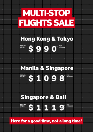 multi stop flight sale 