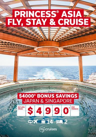 princess asia fly stay cruise