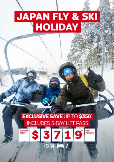 japan fly and ski holiday