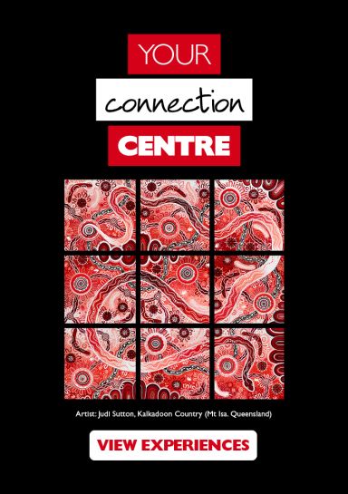 Your Connection Centre - Australian First Nations artwork by Jui Sutton, Kalkadoon Country | View experiences