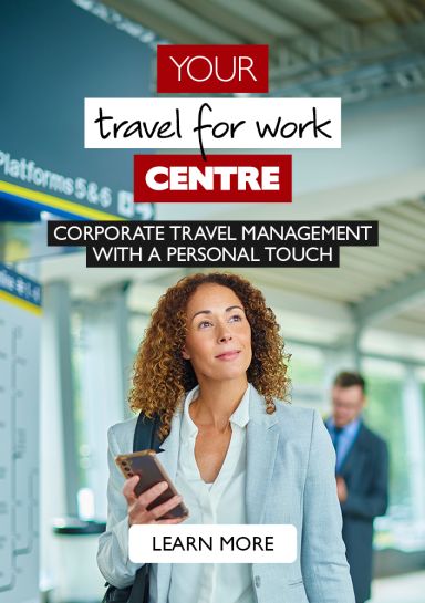 Your travel for work centre - corporate travel with a personal touch. Learn more. Businesswoman holding a phone looking throughtful