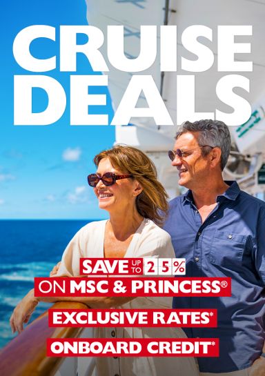 Cruise deals. Save up to 25%* on MSC & Princess. Exclusive rates*. Onboard credit*