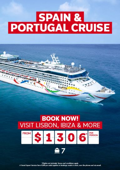 Spain Portugal cruise for $1306* per person