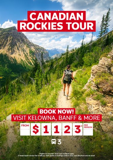 Canadian Rockies tour for $1123* per person