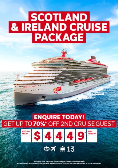 Scotland & Ireland Cruise Package for $4449* per person