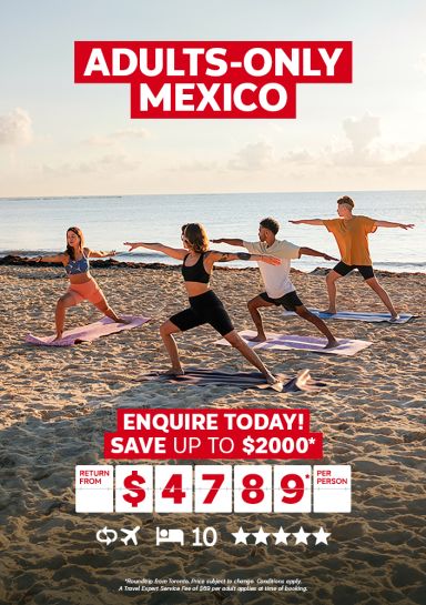 Adults-only Secrets Mexico vacation for $4789* per person