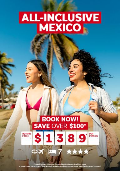All-inclusive Mexico package for $1389* per person