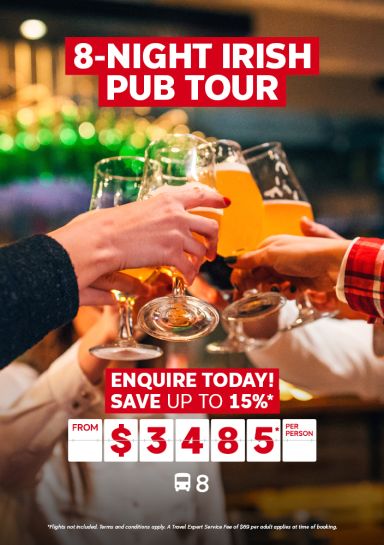 Irish Pub tour for $3485* per person
