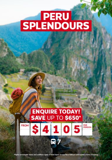 Save up to $650* on this Peru tour