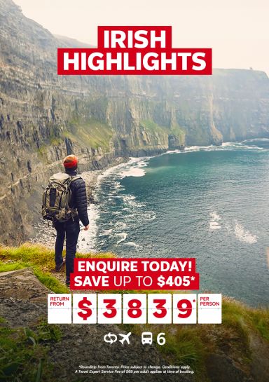 Irish Highlights tour for $3839* per person