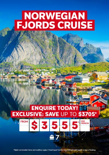 Norwegian Fjords cruise for $3555* per person