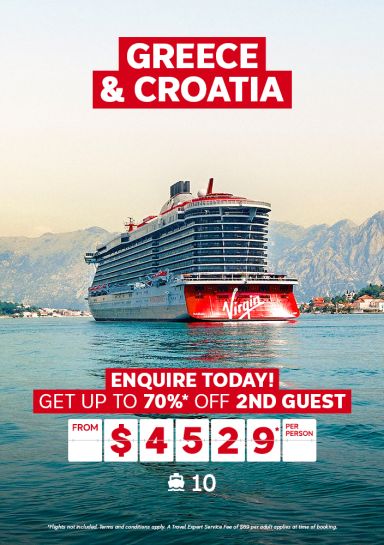 Greece and Croatia Virgin Voyages cruise from $4529* per person