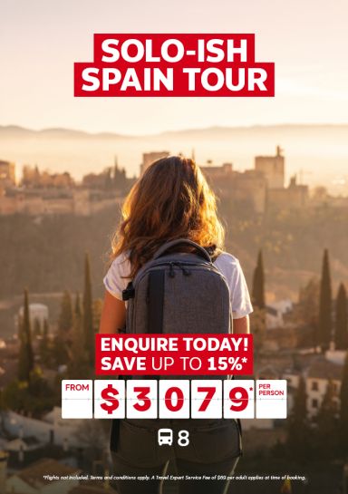 Solo-ish Spain tour for $3079* per person