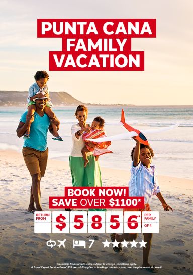 Punta Cana family vacation for $5856*!