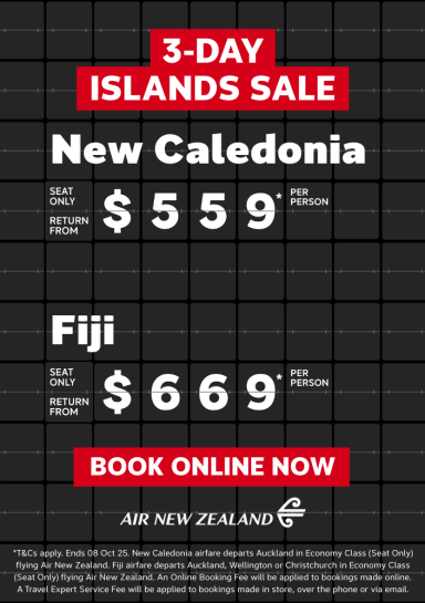 Deal Tile Air NZ 3-Day Islands Sale 6-8 Oct 25 v3 