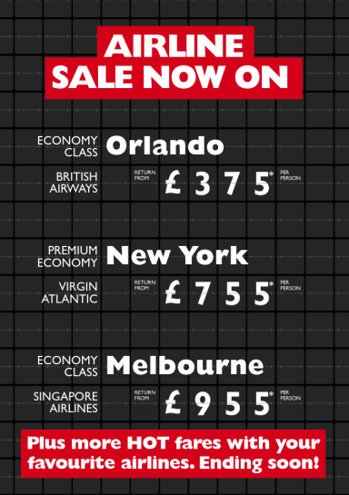 Airline SALE now on