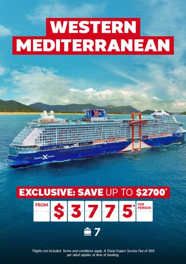 Save up to $3700* on a Western Mediterranean cruise