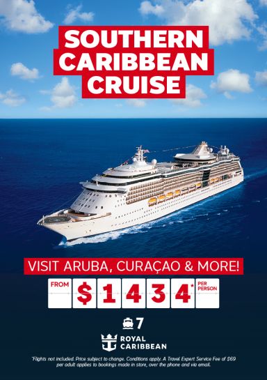 Southern Caribbean cruise for $1434* per person