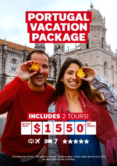 Portugal Vacation Package with 2 tours return from $1550* per person
