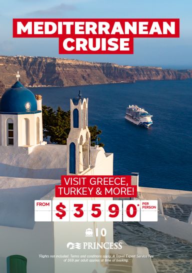 Mediterranean cruise for $3590* per person