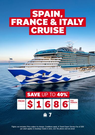 Spain, France & Italy Cruise for $1686* per person