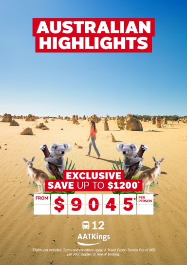 Australian Highlights AAT Kings Tour - Save up to $1200* from $9045* per person