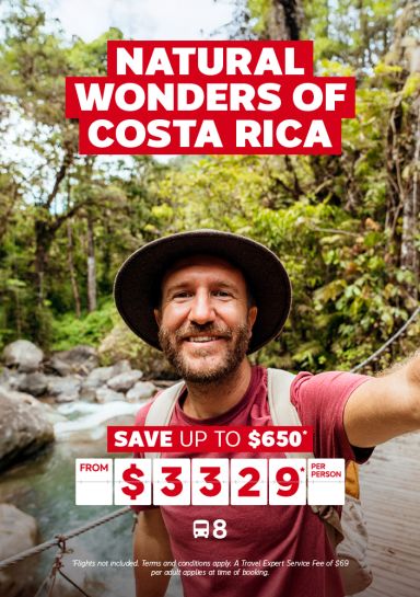 Natural Wonders of Costa Rica tour for $3329* per person