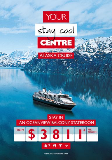 Stay cool with this Alaska cruise with Holland America Line!