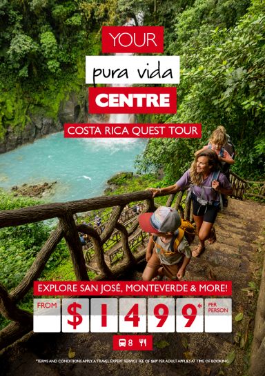 Costa Rica tour for as low as $1,499* per person!