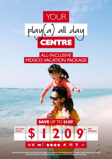 All-inclusive Mexico vacation package for just $1,209* per person!