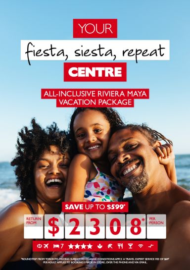 All-inclusive Riviera Maya vacation package for as low as $2,308* per person!