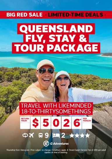 BIG RED DEAL - Australia 18-30-somethings tour with flights for $5026* per person!