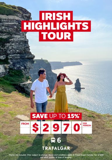 Irish Highlights tour for $2970* per person