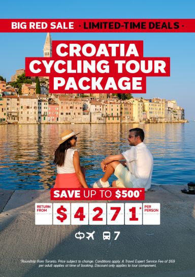 Croatia cycling tour for just $4271* per person