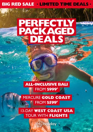 Perfectly packaged deals | all-inclusive Bali from $999*. Mecure Gold Coast from $599*. 13-day West Coast USA tour with flights. Child snorkelling