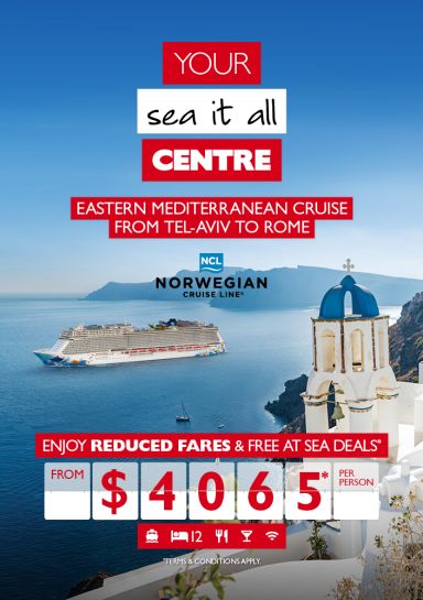Sea it all centre - Eastern Mediterranean cruise Norwegian Cruise Line