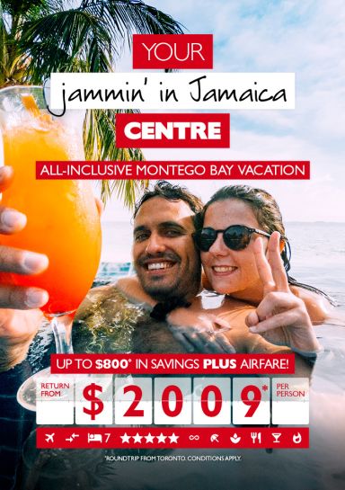 Up to $800* in savings PLUS airfare on this all-inclusive Montego Bay vacation!
