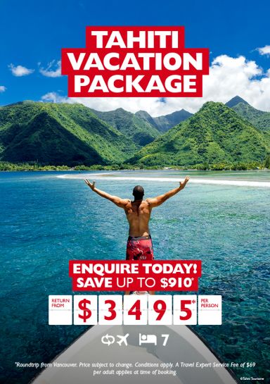 Tahiti vacation package with sunset cruise!