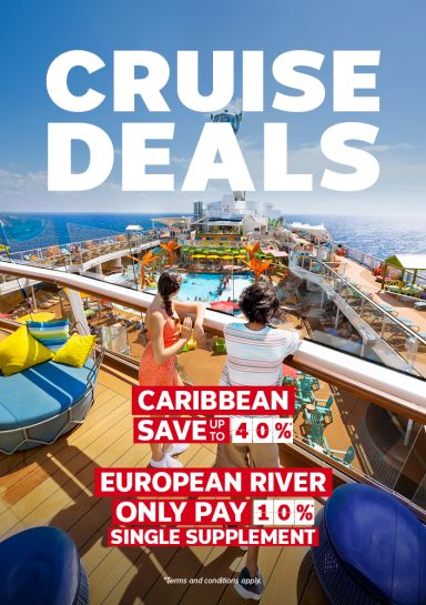 Cruise deals! Save on Caribbean and European cruises