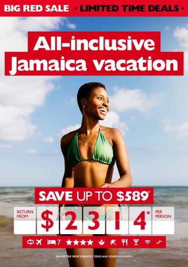 BIG RED SALE - All-inclusive Jamaica vacation for just $2,314* per person!